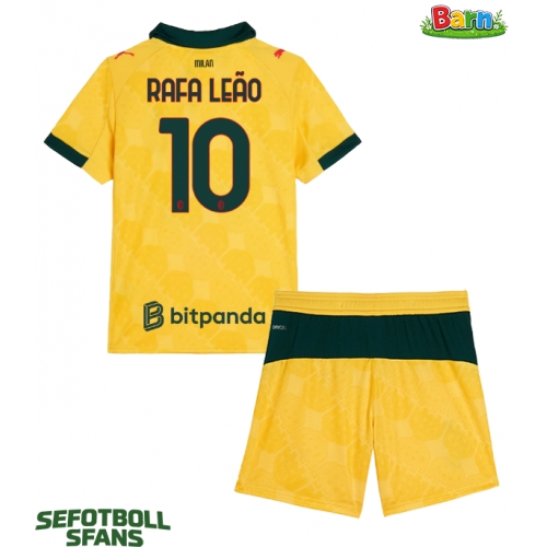 AC Milan Rafael Leao #10 Tredjeställ Barn 2025-26 Kortärmad (+ Korta byxor)